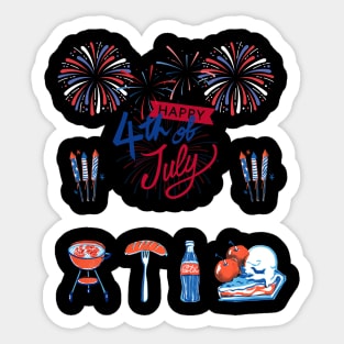 4th of july Sticker